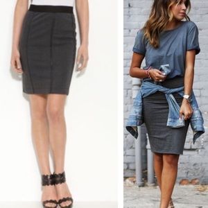 NWT BCBGmaxazria Ebony Pencil Grey Skirt